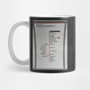 Central Line Underground Eastbound London Mug